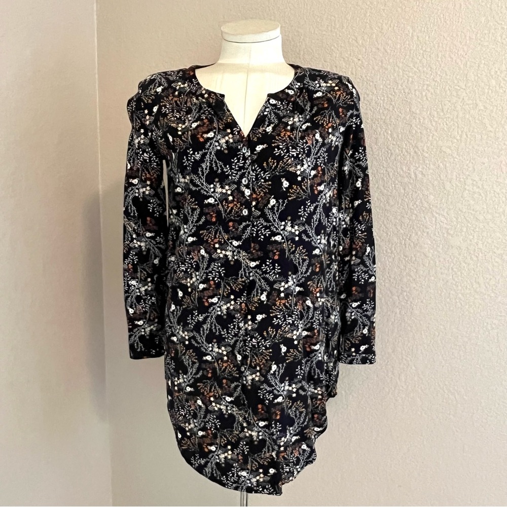 Only floral long tunic shirt